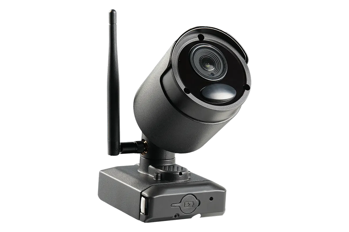 1080p Wire Free Camera System with Six Battery Powered Metal Cameras, 65ft Night Vision, Two-Way Audio, and a 1TB Hard Drive