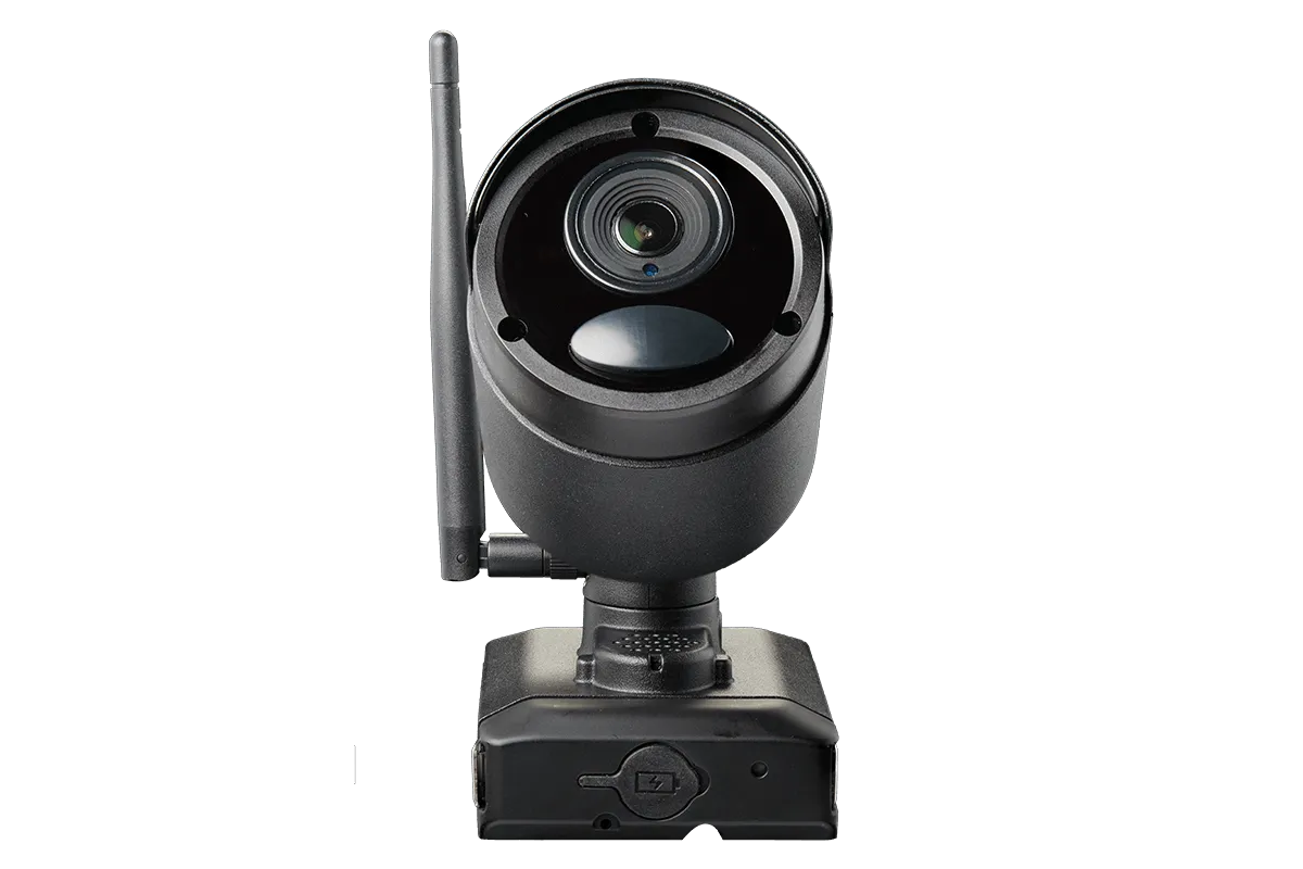 1080p Wire Free Camera System with Six Battery Powered Metal Cameras, 65ft Night Vision, Two-Way Audio, and a 1TB Hard Drive