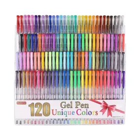 120 Unique Color Gel Pens Perfect for Adult Coloring