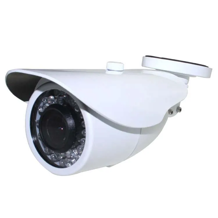 1/3 inch Sony Effio-E 672 Color CCD Weather Resistant IR Bullet Camera, 2.8-12mm Varifocal Lens, 700 TVL, IR Distance: 100ft