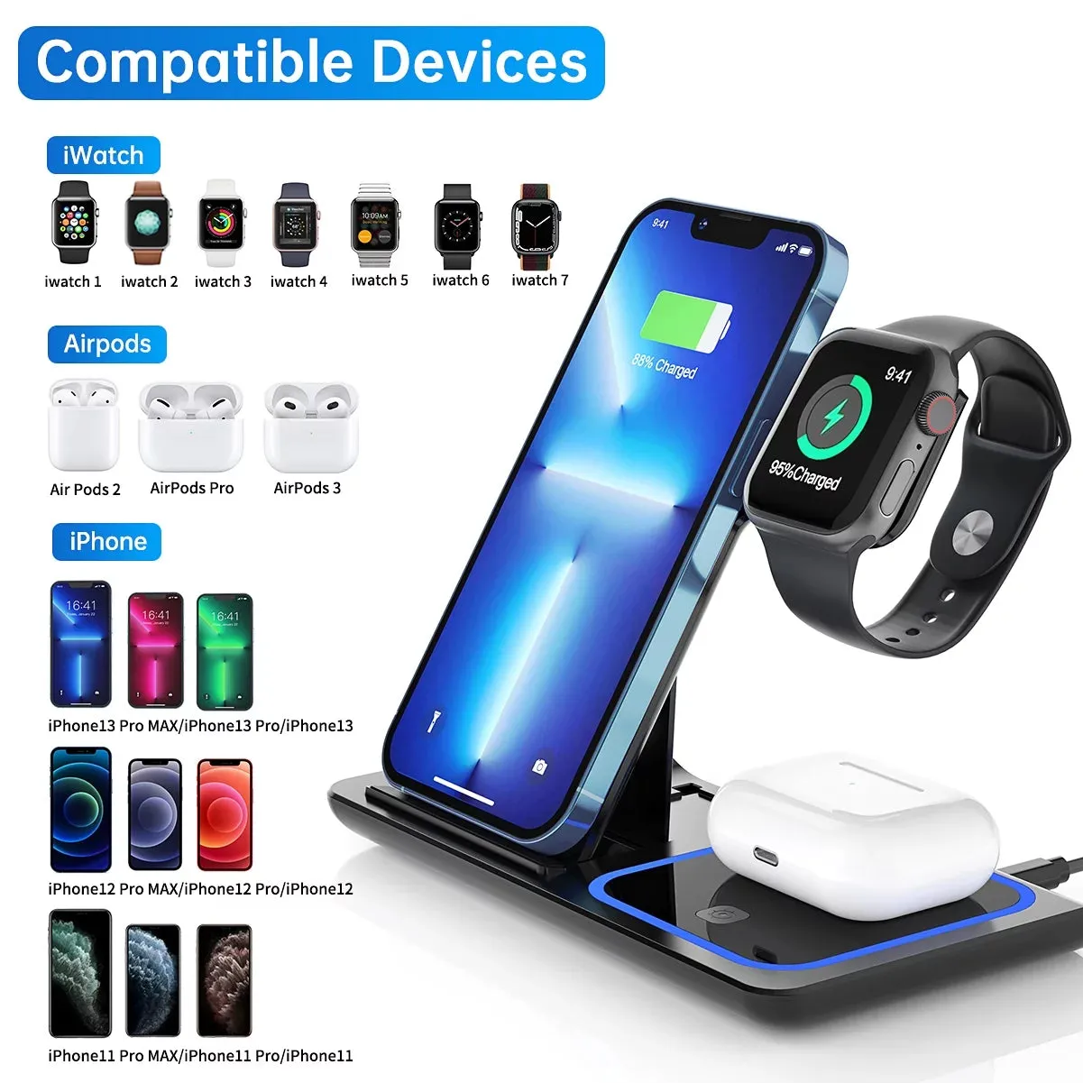 3-in-1 Wireless Charger