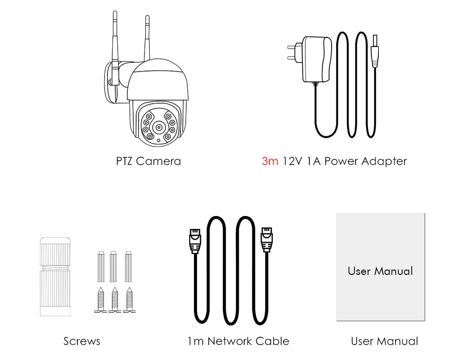 3MP Smart Wireless Security Camera Outdoor