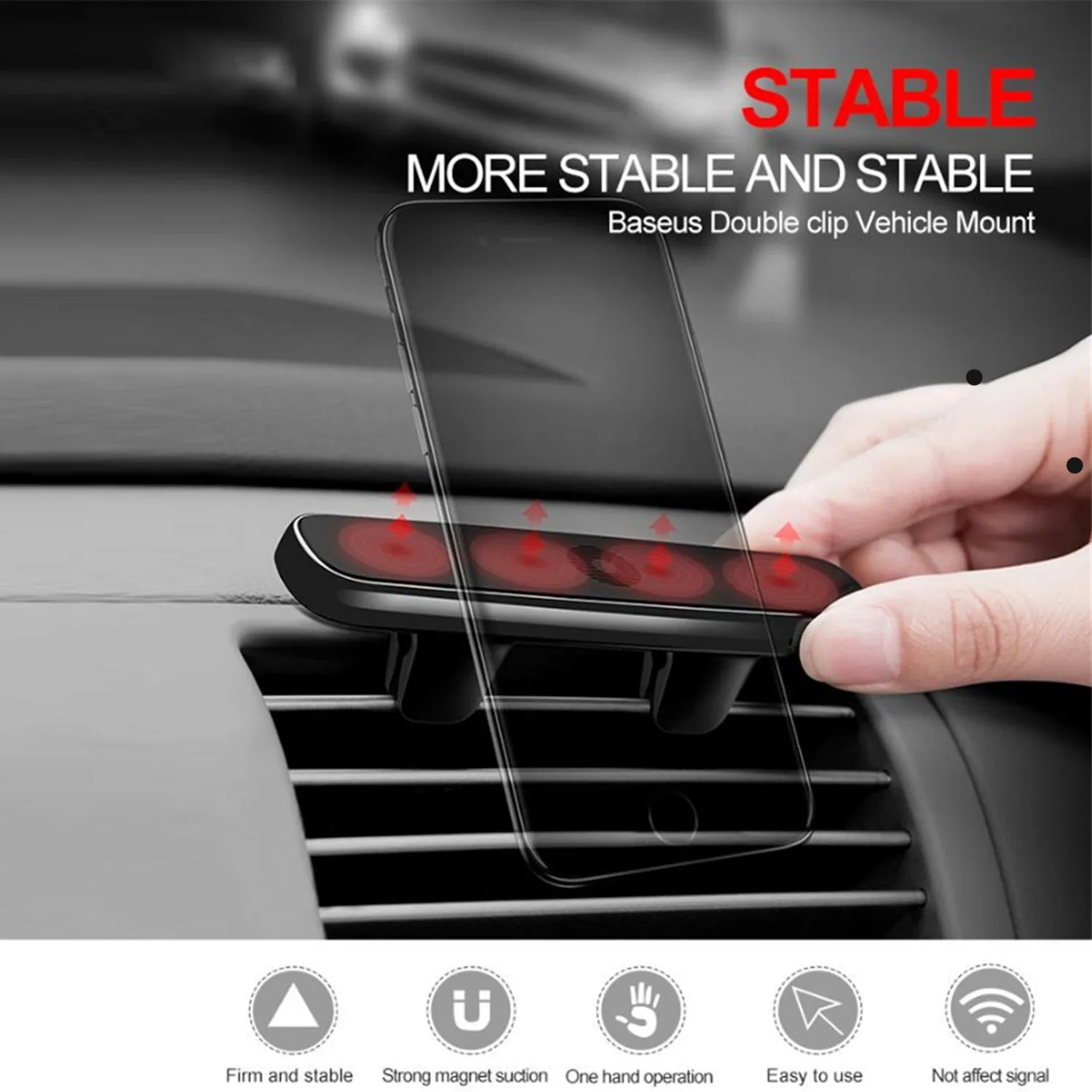 4698  Magnetic Car Phone Holder for Smartphone Mobile