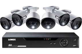 4K Ultra HD 8 Channel Security System with 6 Active Deterrence 4K (8MP) Cameras