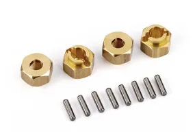 7mm Hex Brass Wheel Hubs w/ Axle Pins