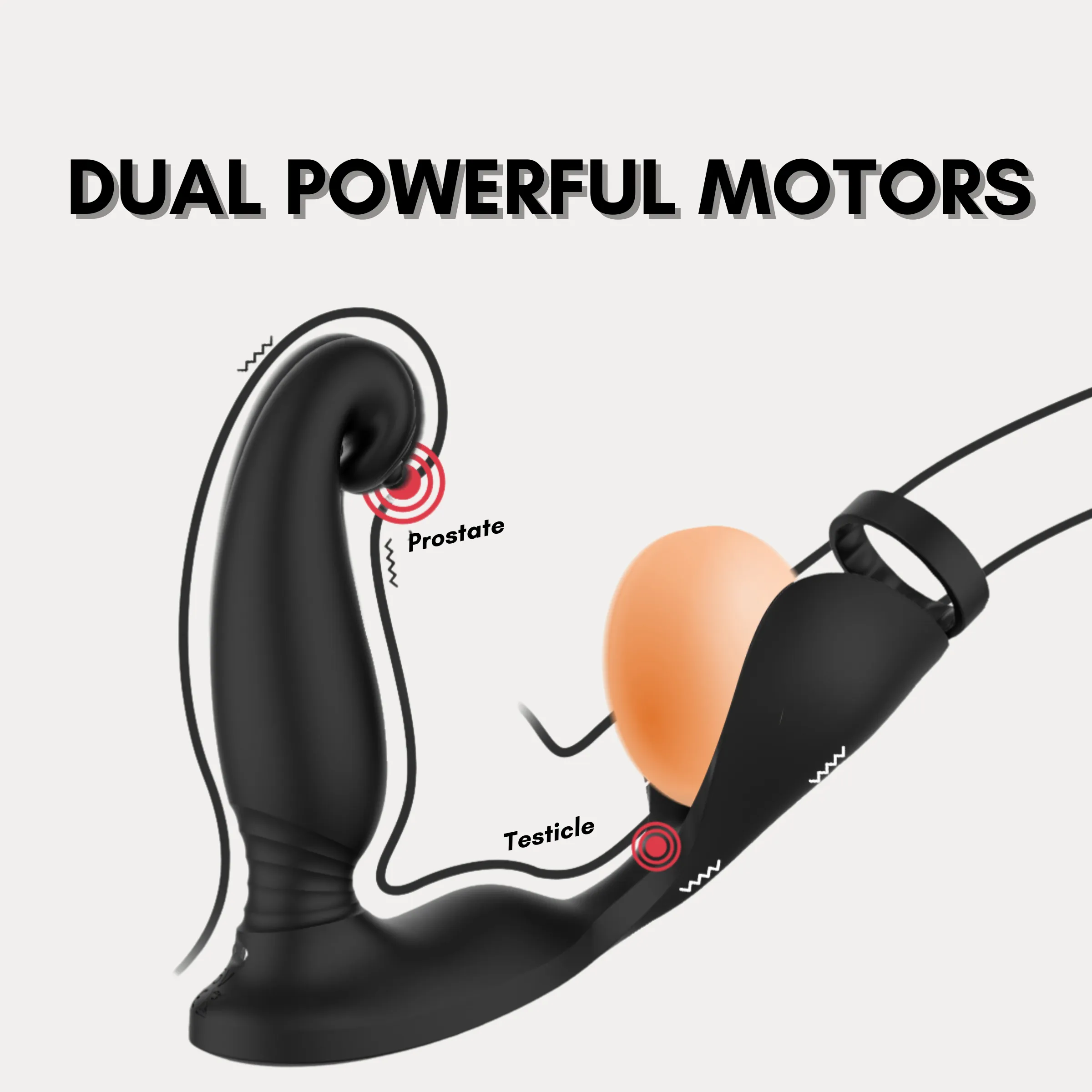 AdultLuxe Triple Targeter 3 in 1 Prostate Massager   Cock Ring with Remote