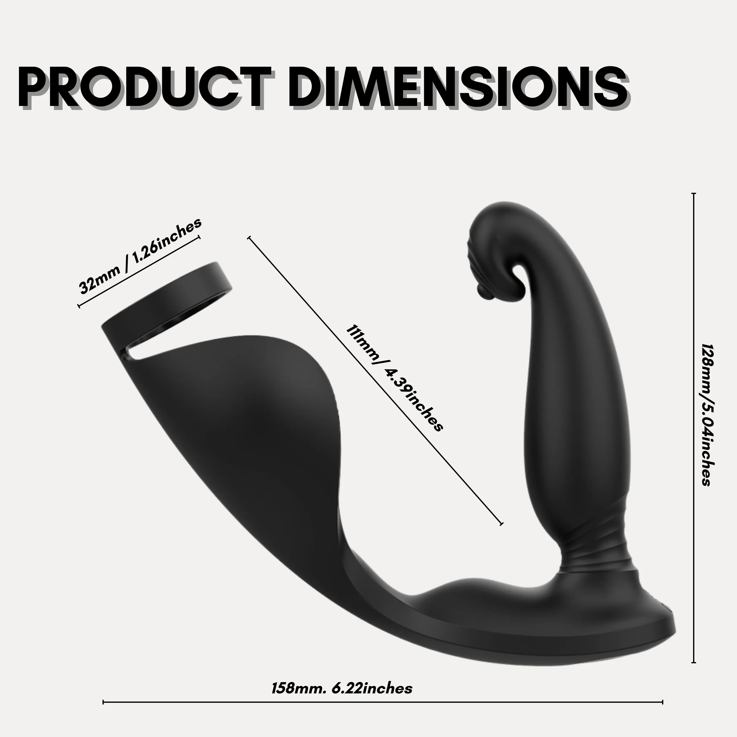 AdultLuxe Triple Targeter 3 in 1 Prostate Massager   Cock Ring with Remote