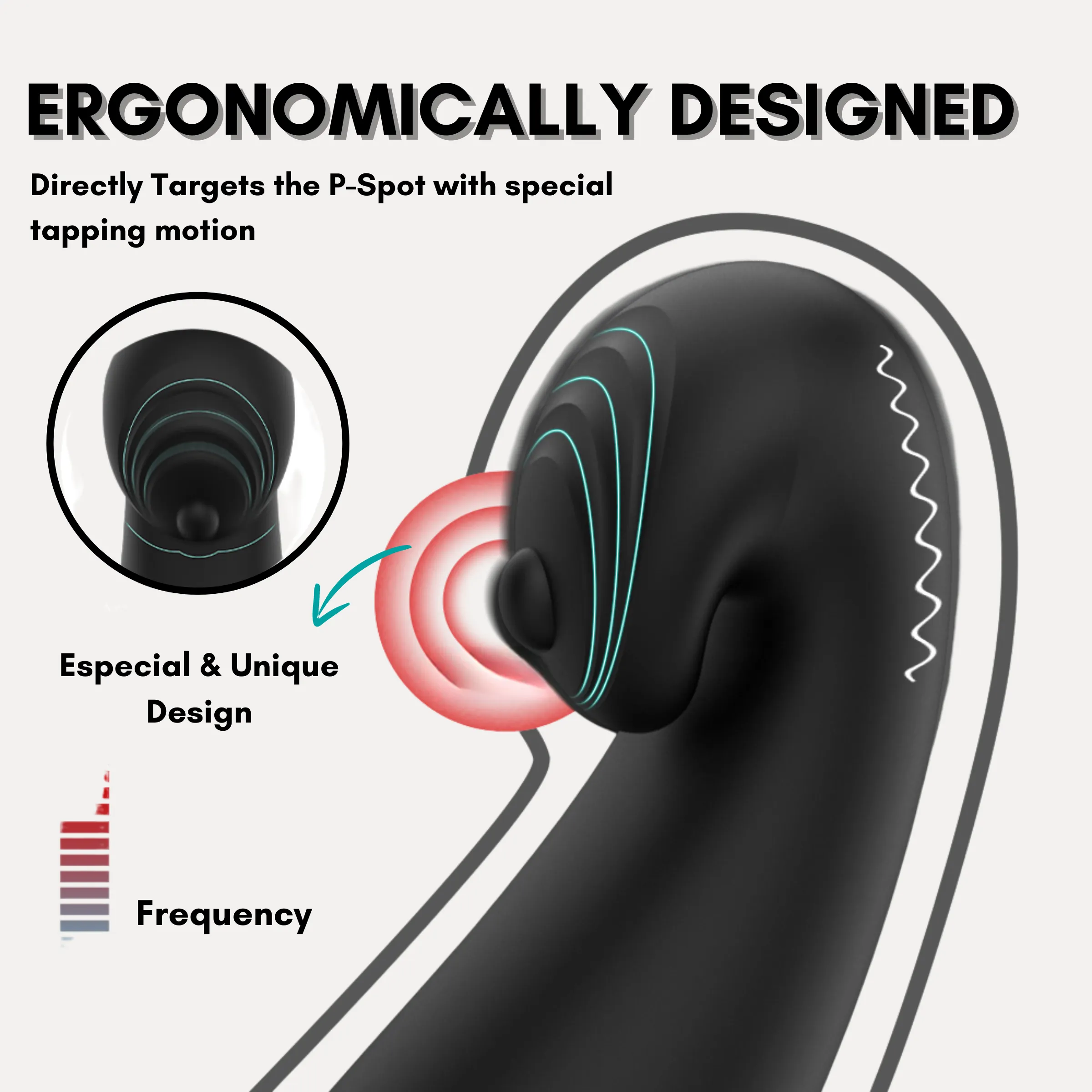 AdultLuxe Triple Targeter 3 in 1 Prostate Massager   Cock Ring with Remote