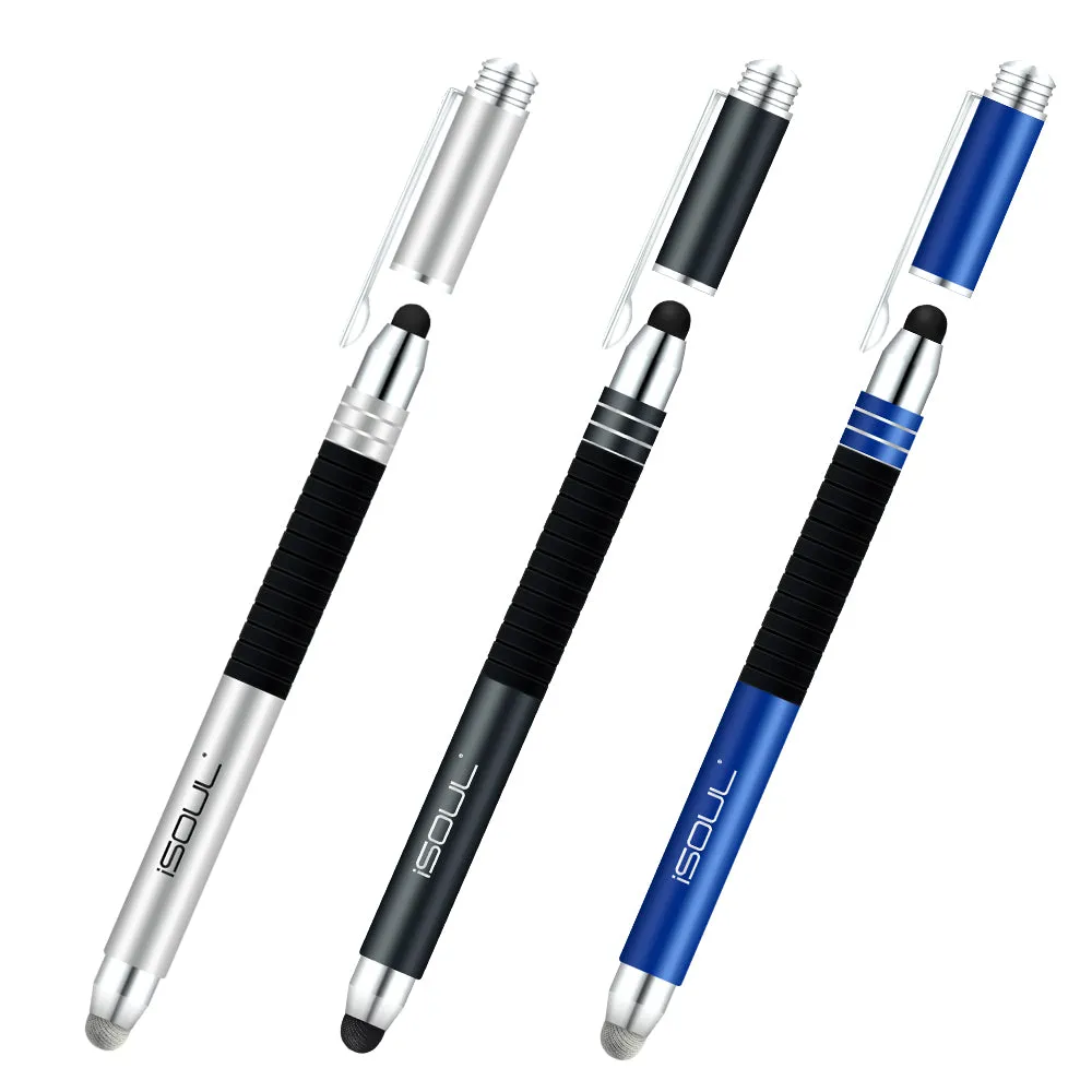 Aluminium Body Stylus Pen for iPad Tablet iPhone with Microfiber Tips