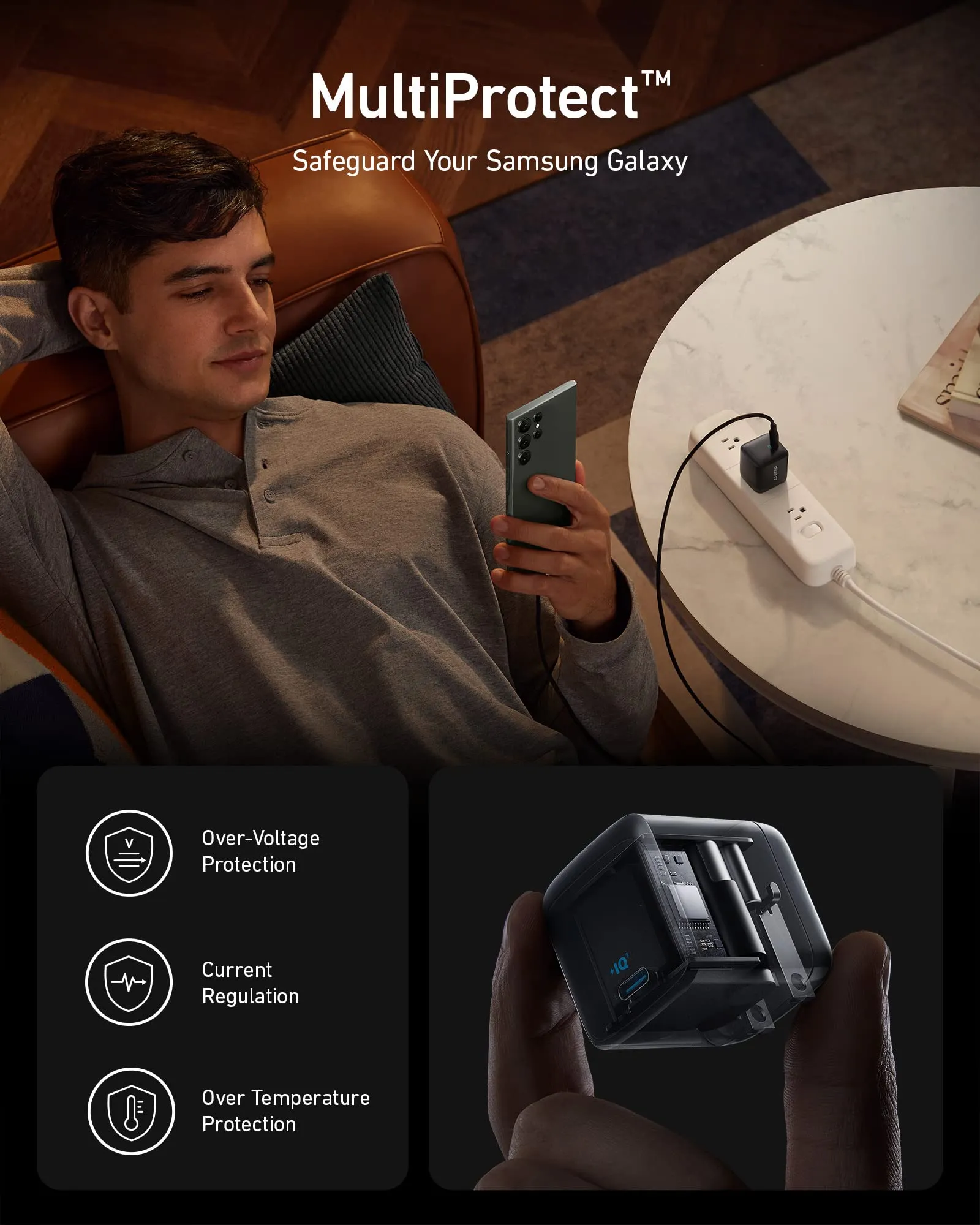 Anker 45W USB C Super Fast Charger, Ace Foldable PPS Fast Charger Supports Super Fast Charging 2.0 for Samsung Galaxy S24 Ultra, S24 /S24/S23/S22/S21/Note 20/Note 10, Cable Not Included