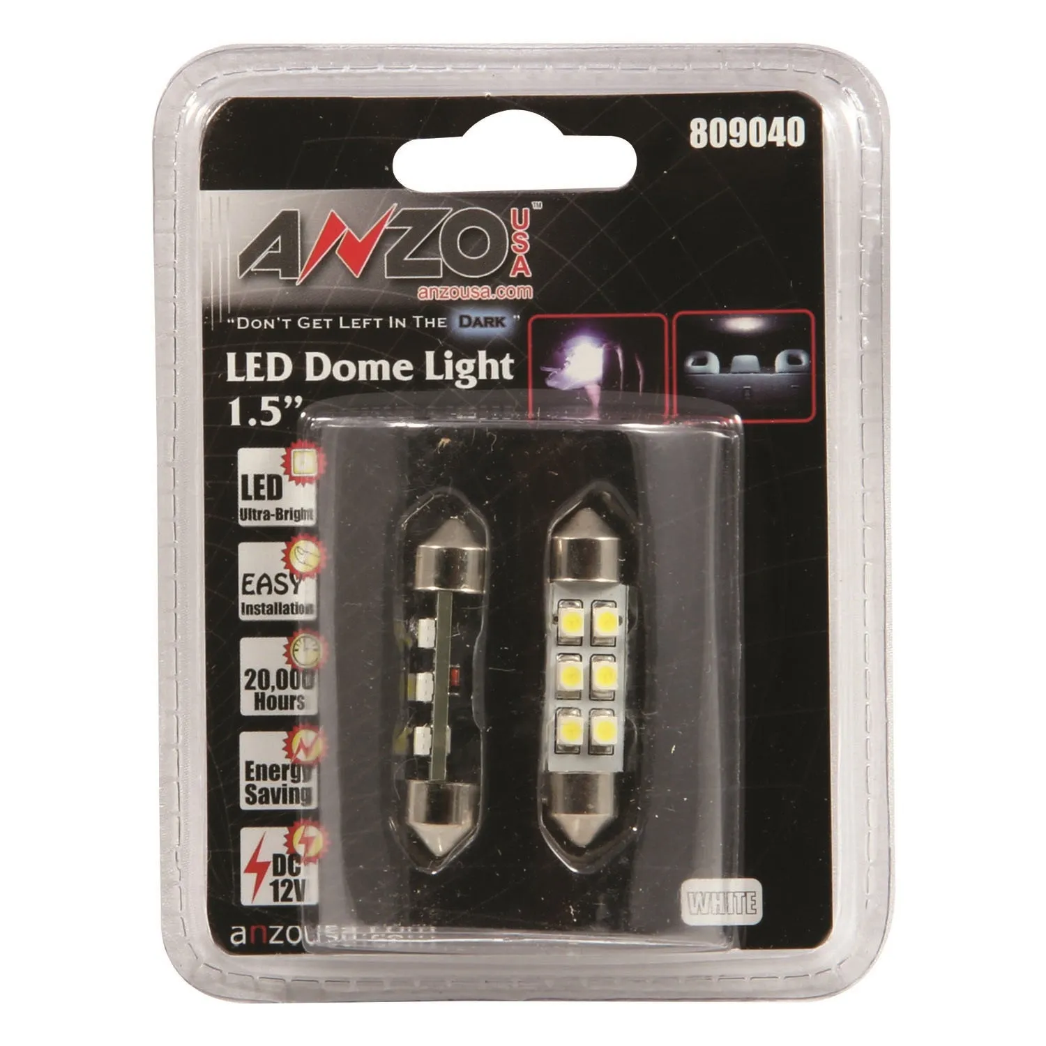 Anzo USA 809040 Dome Light Bulb; Universal; 1.5 in.;