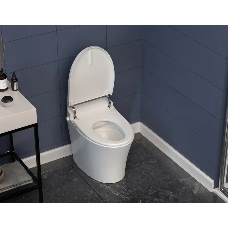 ANZZI ENVO Vail Elongated 1.28 GPF Smart Bidet Toilet in White with Remote Control, Heated Seat, Auto Flush, and Water Filter