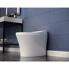 ANZZI ENVO Vail Elongated 1.28 GPF Smart Bidet Toilet in White with Remote Control, Heated Seat, Auto Flush, and Water Filter