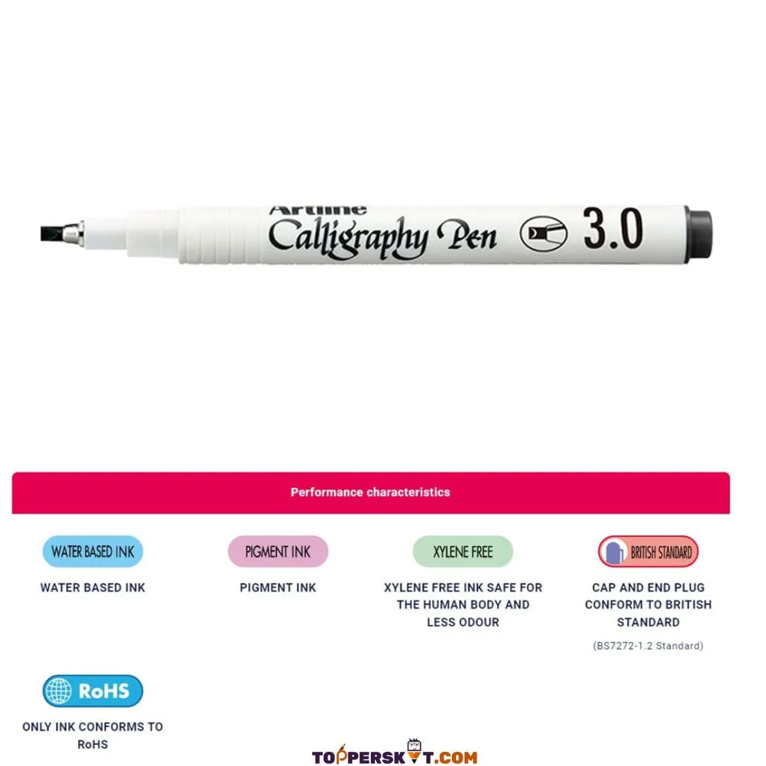 Artline Calligraphy Pen 3.0 -  Black (Pack of 1)