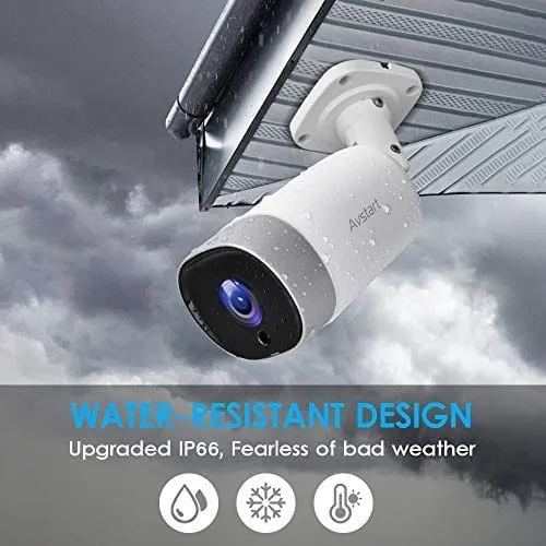 Avstart Outdoor Security Camera - 1080P WiFi Bullet Surveillance Cameras, IP66 Waterproof Home Camera with Encrypted Cloud, MicroSD Recording, FHD Night Vision, Two-Way Audio, Alexa Compatible CB205