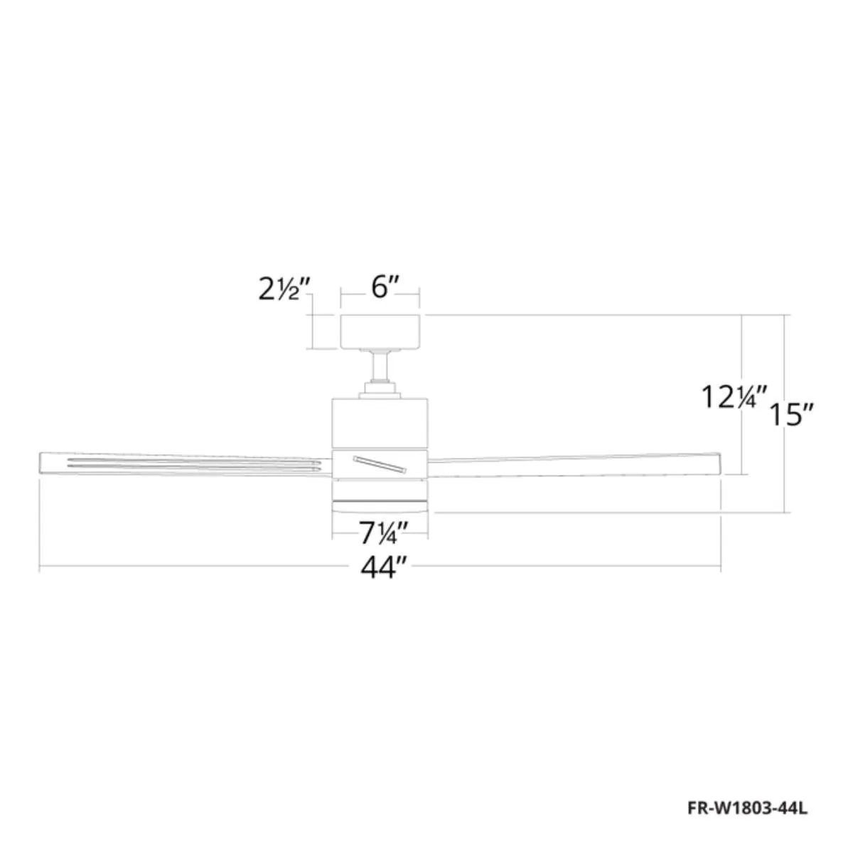 Axis 44 Inch Matte White 3500K LED Outdoor Smart Ceiling Fan