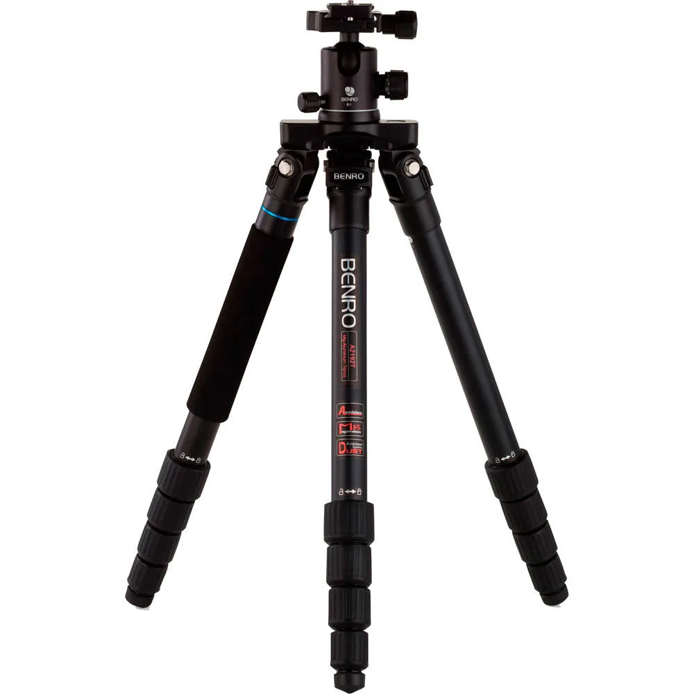 Benro A2192TB1 Travel Flat II Tripod Kit - Aluminum Twist Lock Legs w/B1 Head