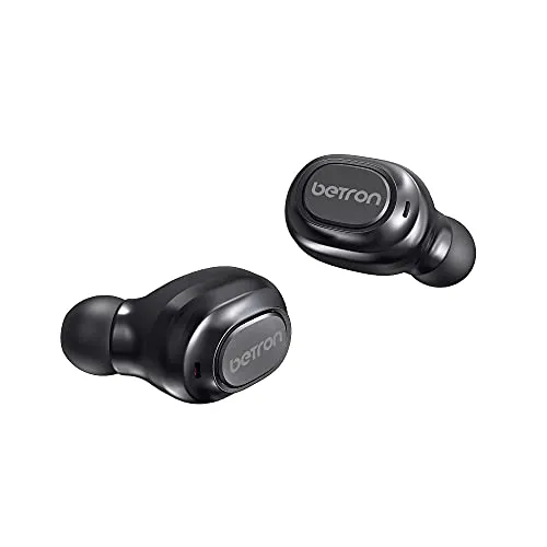 Betron BGM20 Wireless In Ear Headphones Earbuds Bluetooth TWS Earphones with Microphone and Deep Bass Compatible with Smartphones, Stereo