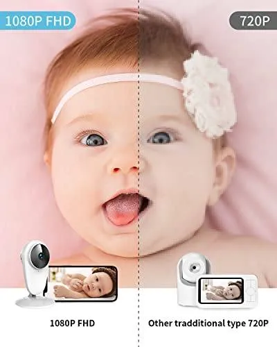 BJOptix™ Baby/Pet Indoor Smart Home Security Camera | Night, 1080HD, 2-Way Audio, Motion, Phone App