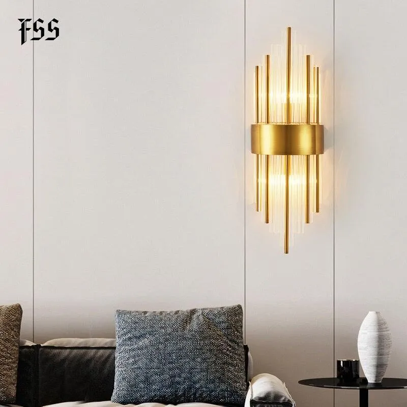 Chic Crystal-Embellished Wall Sconce - Contemporary Lighting for Home and Bathroom