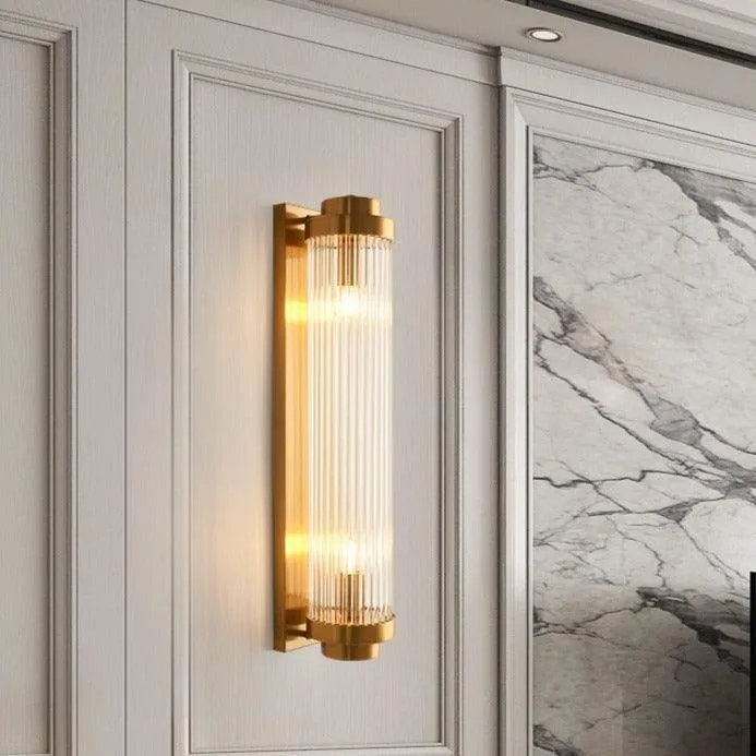 Chic Crystal-Embellished Wall Sconce - Contemporary Lighting for Home and Bathroom