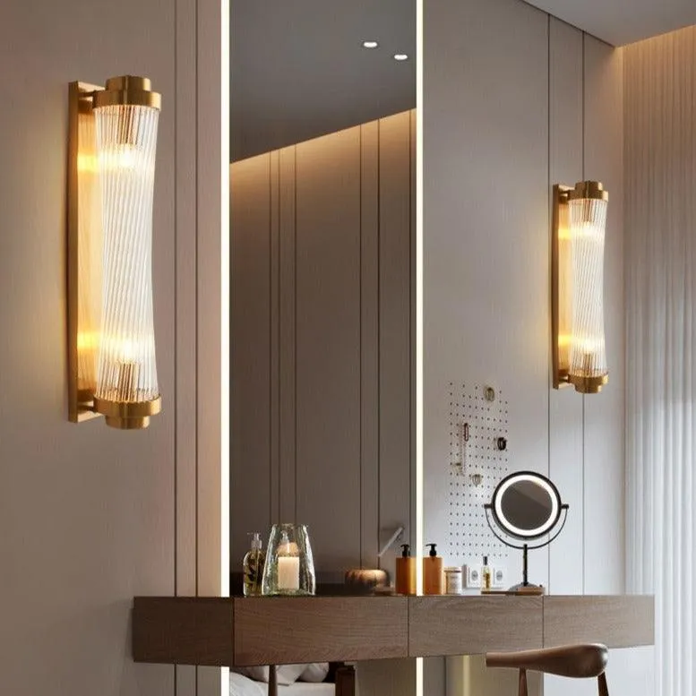 Chic Crystal-Embellished Wall Sconce - Contemporary Lighting for Home and Bathroom