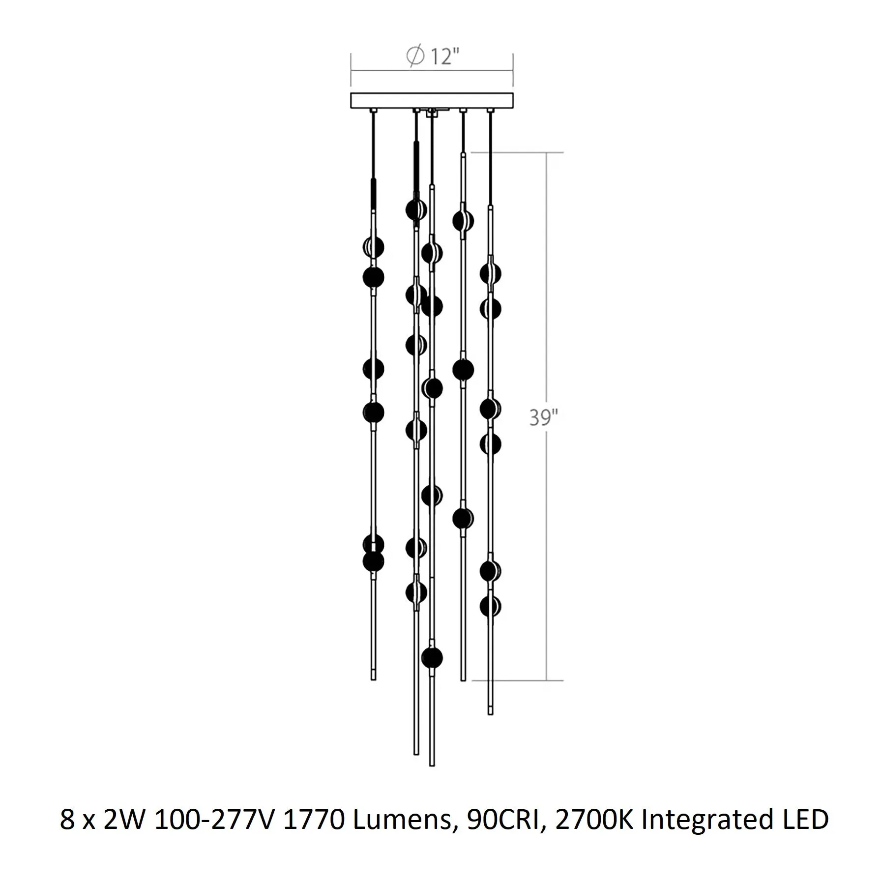 Constellation Andromeda Round LED Chandelier