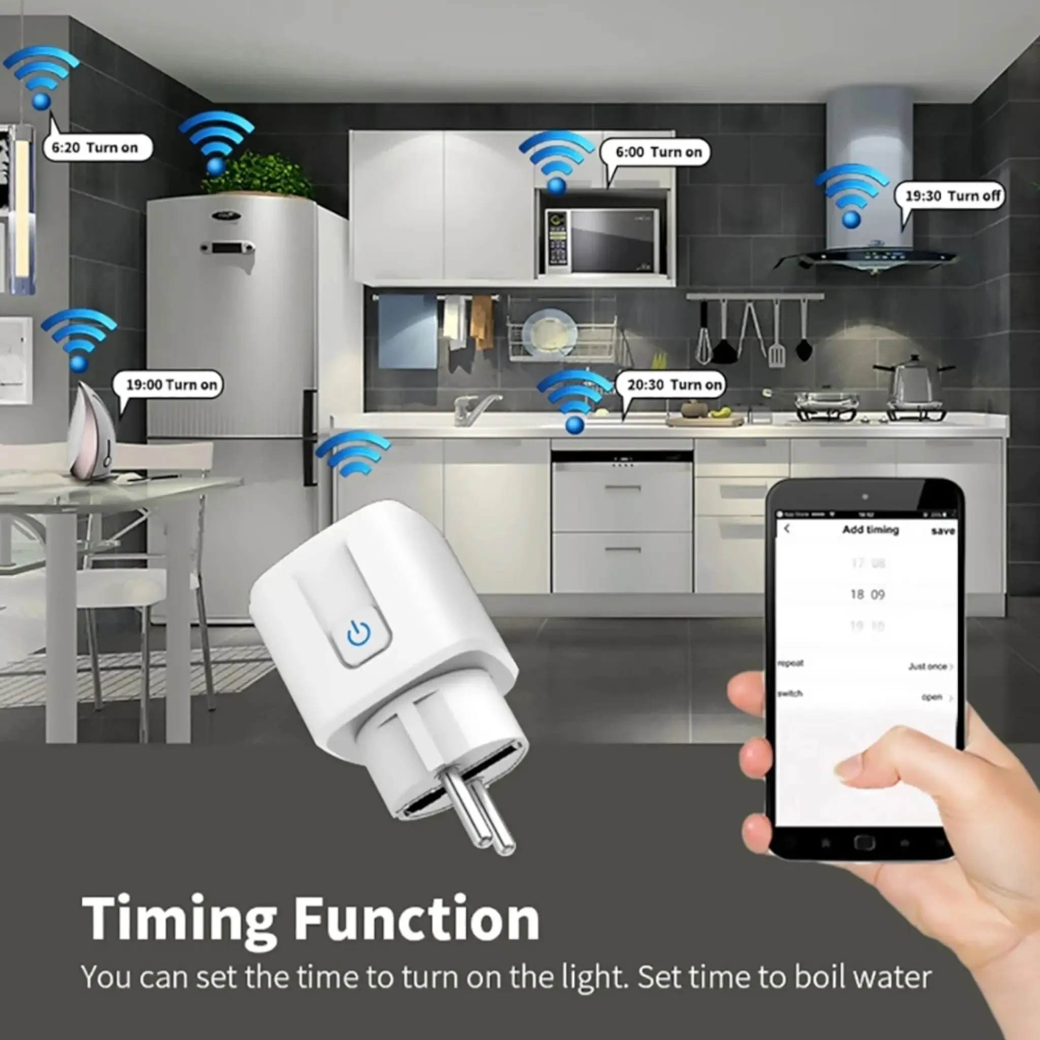 Energy Monitoring Smart Plug – WiFi Control & Timer