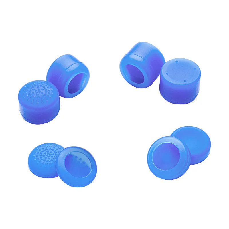 eXtremeRate 8 Blue Silicone Rubber Precision Platporm Raised Analog Sticks Thumb Grips for PS4 Slim PS4 Pro Thumbsticks-ZXBJ1232