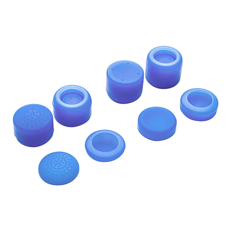 eXtremeRate 8 Blue Silicone Rubber Precision Platporm Raised Analog Sticks Thumb Grips for PS4 Slim PS4 Pro Thumbsticks-ZXBJ1232