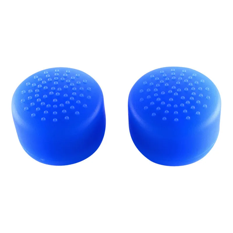 eXtremeRate 8 Blue Silicone Rubber Precision Platporm Raised Analog Sticks Thumb Grips for PS4 Slim PS4 Pro Thumbsticks-ZXBJ1232