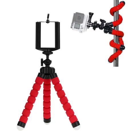 Flexible Camera Tripod - Spider Tripod Stand for Phone - Red Phone Tripod