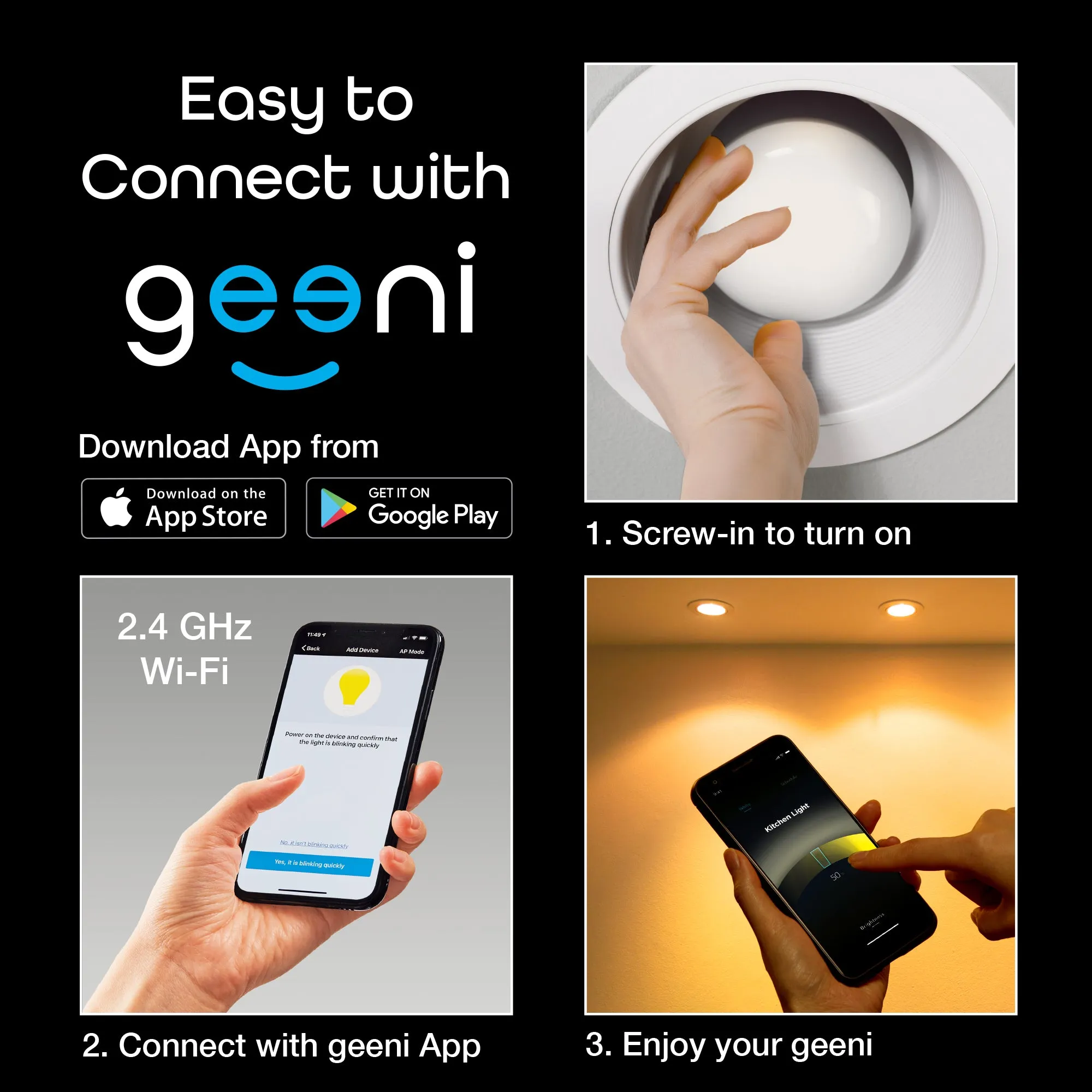 Geeni Lux BR30 Smart Bulb - Warm White