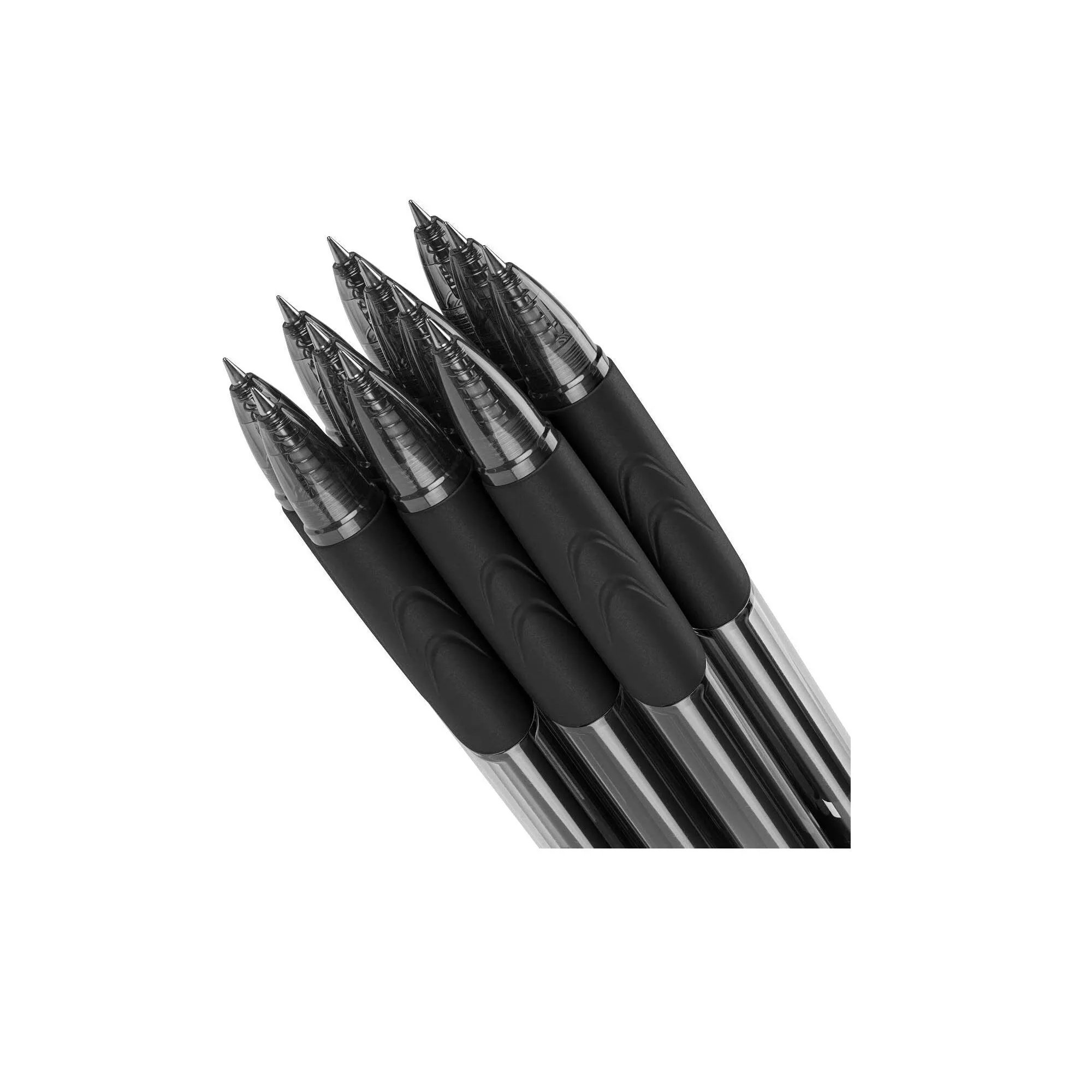 Gel Pens | Set of 50 Black Roller Ball Bullet Journal Pens | Quick-Drying Ink | Fine Point