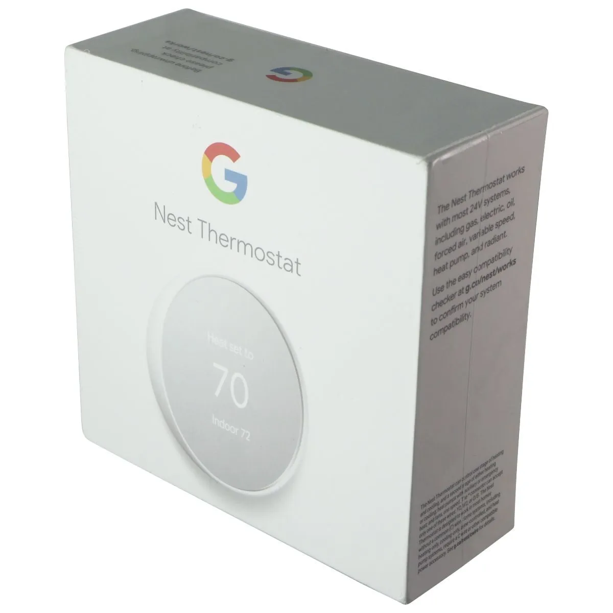 Google Nest Thermostat Smart Thermostat for Home - Snow (GA01334-US)