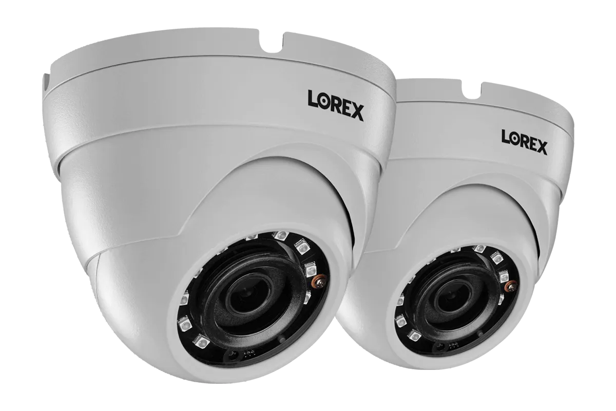 HD 1080p Weatherproof IR Dome Security Cameras (2-pack)