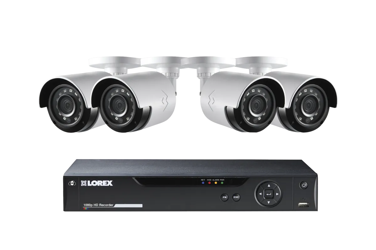 HD DVR Security System with 1080p Cameras & Lorex Cloud Connectivity