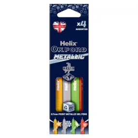 Helix Oxford Metallic Gel Pens (4 Pack)