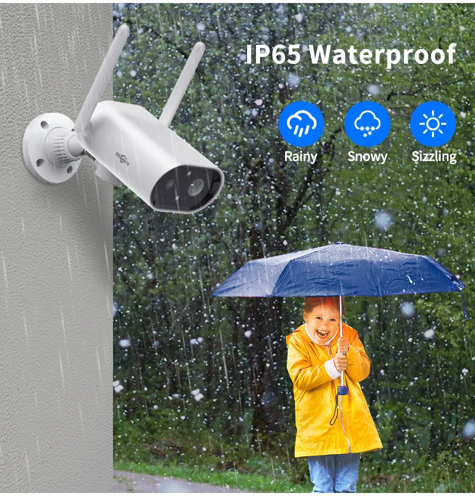 Home Security Camera Rechargeable Outdoor Waterproof Security Camera   32GB Sd Card