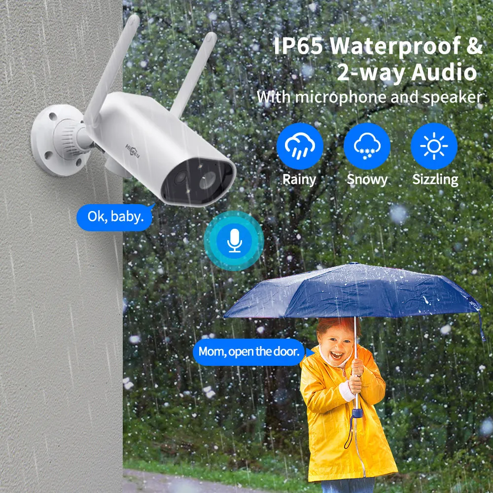 Home Security Camera Rechargeable Outdoor Waterproof Security Camera   32GB Sd Card