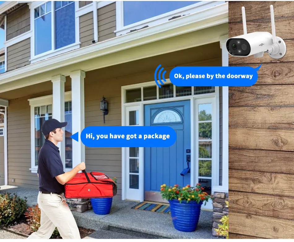 Home Security Camera Rechargeable Outdoor Waterproof Security Camera   32GB Sd Card