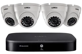 Home Security System with 4K DVR, Four 1080p Outdoor Metal Cameras, 1TB Hard Drive, 130ft Night Vision