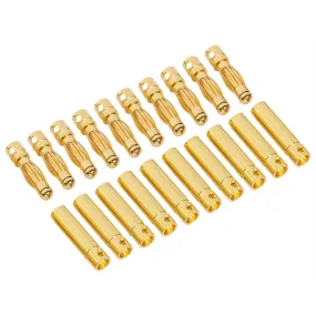 hot 10 pair 4mm Banana Plugs Adapter Shrink Tubing Gold Plated Bullet Connector RC part High-Qulaity