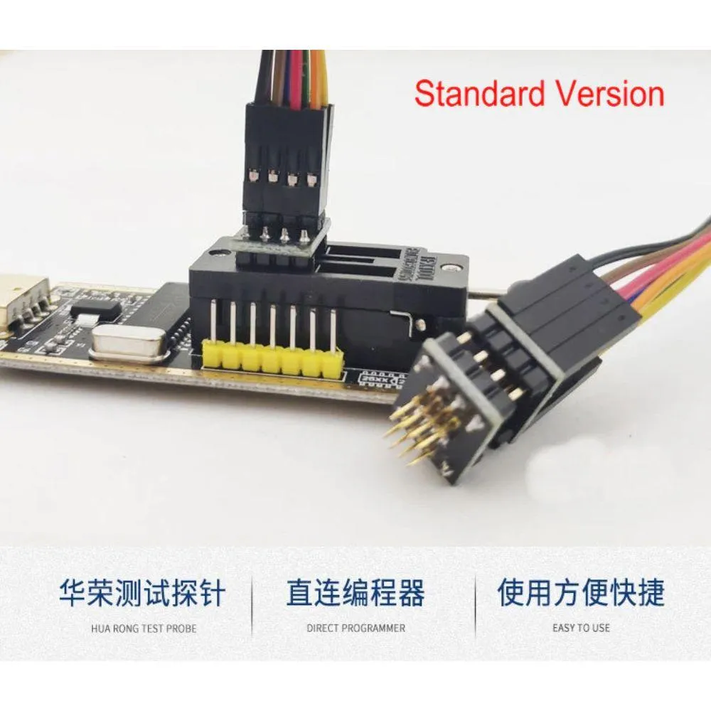 In-Circuit SPI Probe Programmer for 24, 25, 93 EEPROM, 25 Flash, and BIOS Chips - For T48, T56, RT809F and more