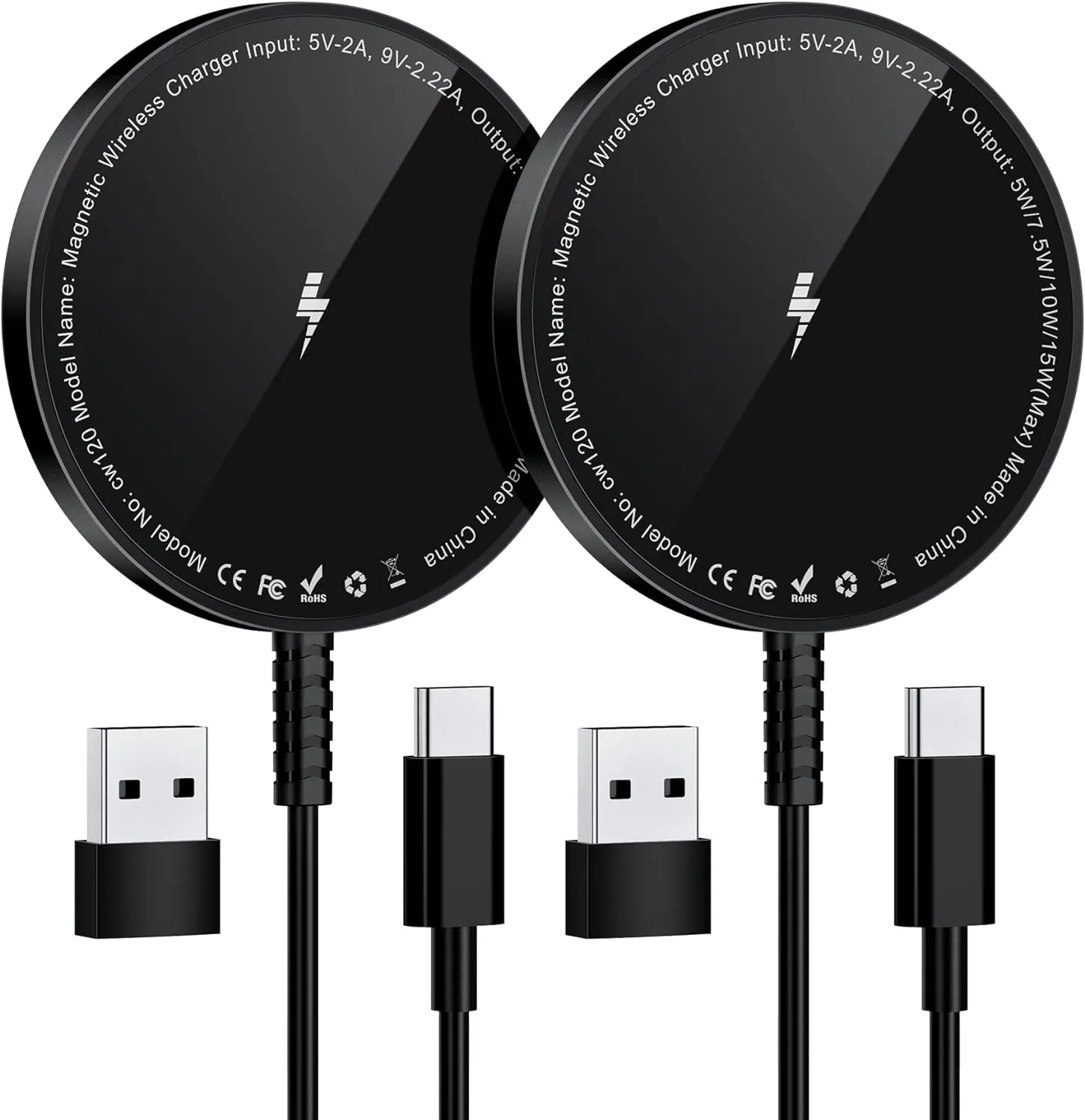 iPhone Mag Safe Charger Fast Charging Pad 2 Pack Compatible Case