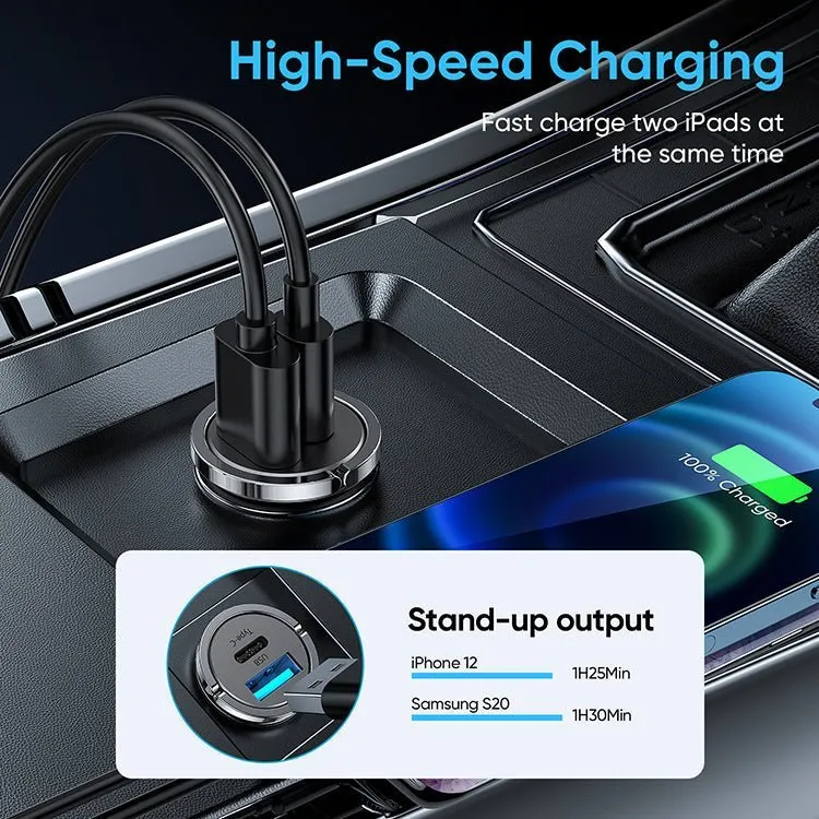 Joyroom C-A35 45W Mini 2-port ring-pull fast Car Charger