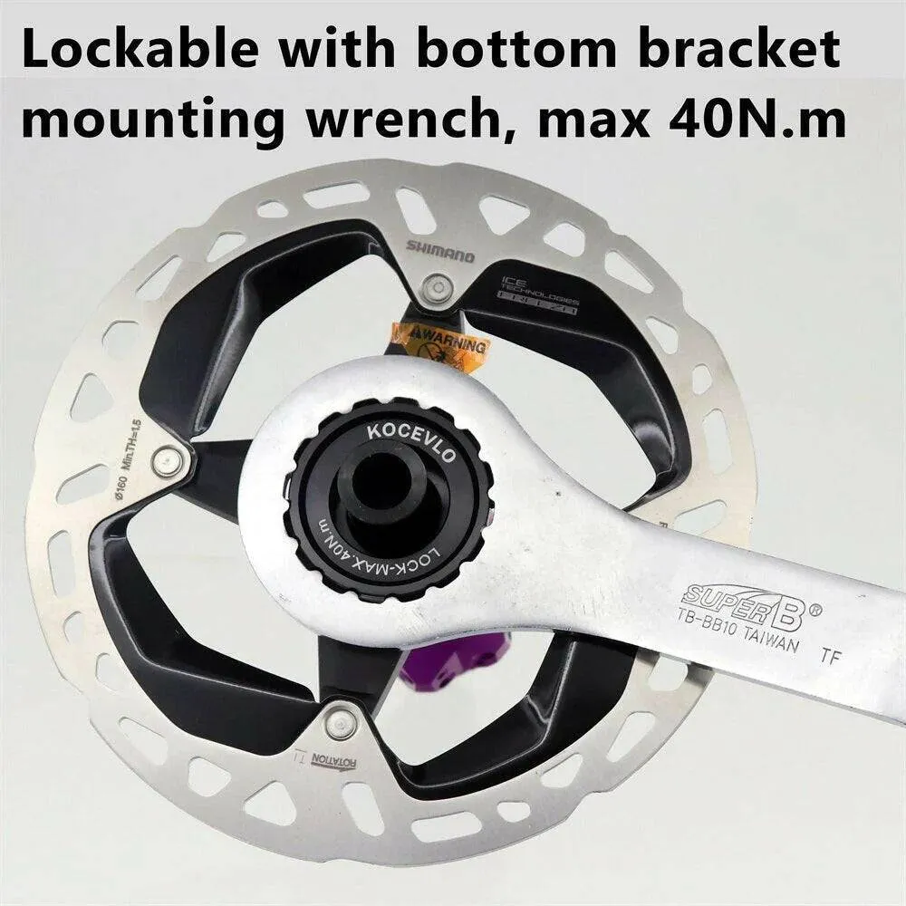 KOCEVLO Center Lock Disc Brake Hub Rotor Lockring  External For 9mm 12mm15mm Axle CenterLock Cover Ring