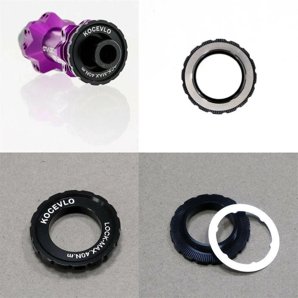 KOCEVLO Center Lock Disc Brake Hub Rotor Lockring  External For 9mm 12mm15mm Axle CenterLock Cover Ring