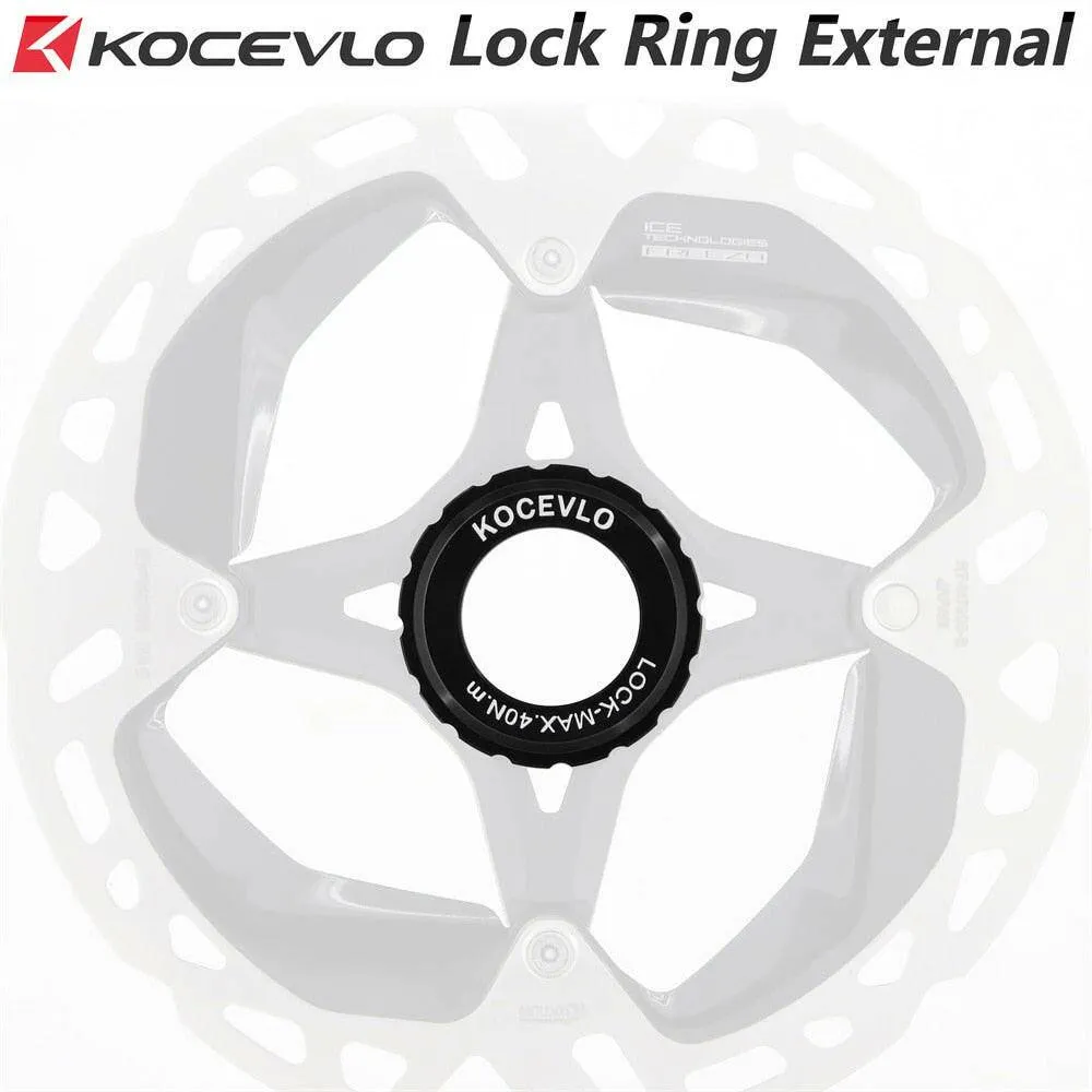 KOCEVLO Center Lock Disc Brake Hub Rotor Lockring  External For 9mm 12mm15mm Axle CenterLock Cover Ring