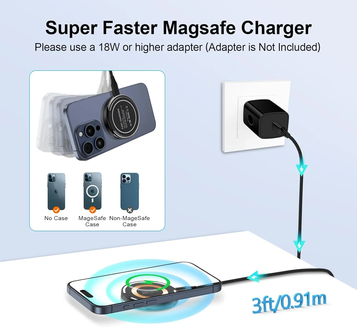 Mag-Safe Wireless Charging Station iPhone 16 Pro Max